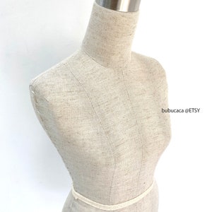 HALF SCALE Mannequin / Fully Pinnable / Mini Mannequin/ Cotton Linen NOT Human Size image 8