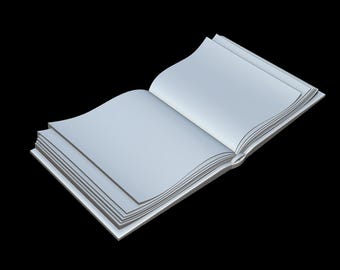 Open Book Template 3D STL file for CNC