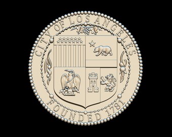 City of Los Angeles Seal 3D STL for CNC