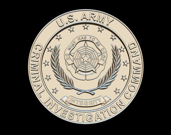 US Army Criminal Investigation Command Seal 3D STL for CNC