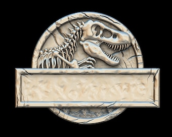 Jurassic-themed Wall decoration 3D STL for CNC