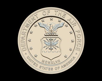US Dept. of Air Force Seal 3D STL for CNC
