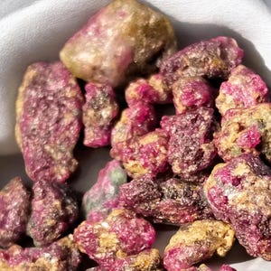 62 Ct Natural Ruby Pigeon Blood Crystal Lot | Kashmir Pakistan Ruby Specimen | Raw Red Gemstone Collection