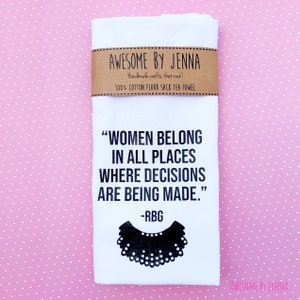 Handmade RBG Vinyl Tea Towel Kitchen Decor Cotton Towel Flour Sack Towel Kitchen Towel