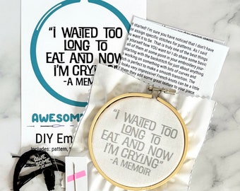 Crying Memoir DIY Hand Embroidery Kit Funny Embroidery Kit for Beginners Embroidery Designs