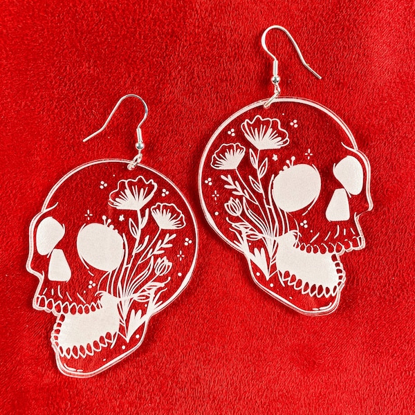 Skull Earrings Etsy