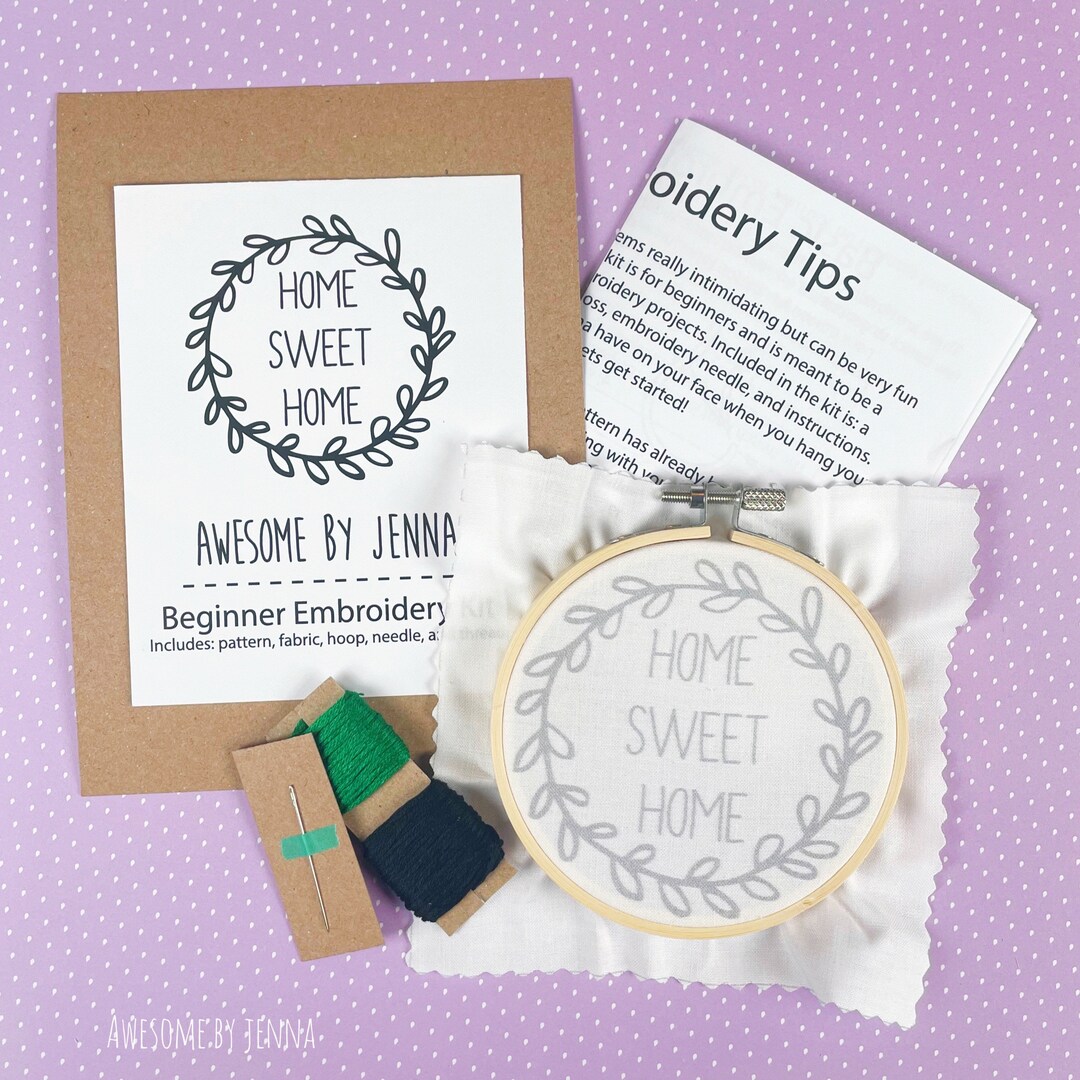 Home Sweet Home Beginner Embroidery Kit
