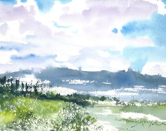 Japan trip No.54, limited edition of 50 fine art giclee prints from my original watercolor