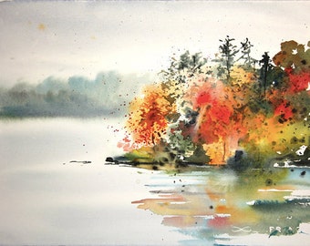 New England Landcape No.122, limited edition of 50 fine art giclee prints from my original watercolor