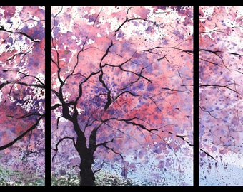 Triptych March 2020 no.1-S, limited edition of 50 fine art giclee prints from my original watercolor