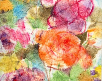 Batik Style No.42/Flowers, limited edition of 50 fine art giclee prints