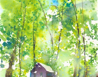 Camping Trip No.7, limited edition of 50 fine art giclee prints from my original watercolor