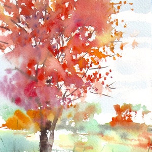 New England Landscape Autumn Series 2015 No.1,  limited edition of 50 fine art giclee prints from my original watercolor