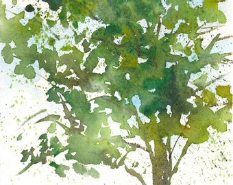 Small format No.5 - Summer tree 1 of 5 - limited etition of 50 fine art giclee prints from my original paintings