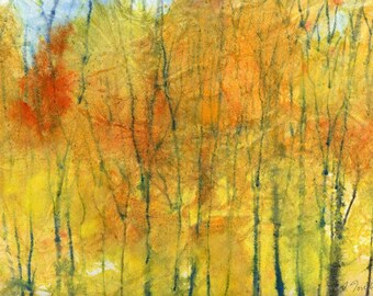 Batik Style/New England Fall-Scape No.15, limited edition of 50 fine art giclee prints