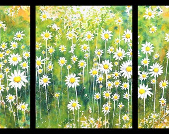 Triptych March 2020 no.2-S, limited edition of 50 fine art giclee prints from my original watercolor