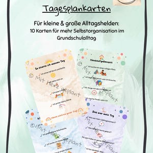 Tagesplankarten für Grundschulkinder – liebevoll gestaltete Organisationshilfe für Familien & Schulen (Printable | PDF)