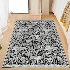 Animal rug, Tiger Pattern rug,Machine Washable Rug,for Living Room Indoor Carpet,Home Decor, Non-Slip Rug, Bedroom Dining Room Office rug