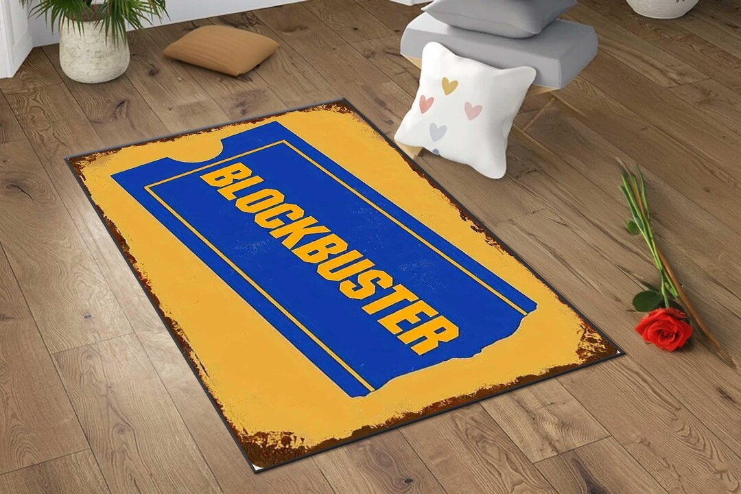 Blockbuster Video Store Rug Blockbuster Video Rug, Retro Style VHS Movie Lovers, 90s Nostalgia,home ...