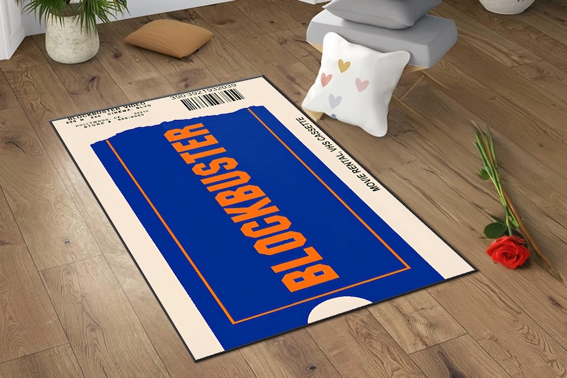 Blockbuster Rug Texture Blockbuster Video Rug, Retro Rug - Etsy