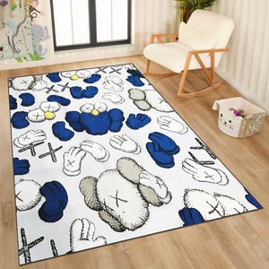 Hypebeast Rug, Bearbrick Rug, Hype beast Rug, Hypebeast carpet, Hypebeast Decor, Machine Washable Rug,gift hype rug, rug Bear brick,hype Rug DESIGN8