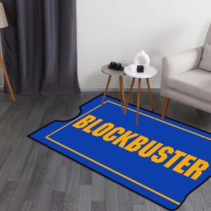 Blockbuster Video Rug: Retro 90s Nostalgia Home Theater Decor