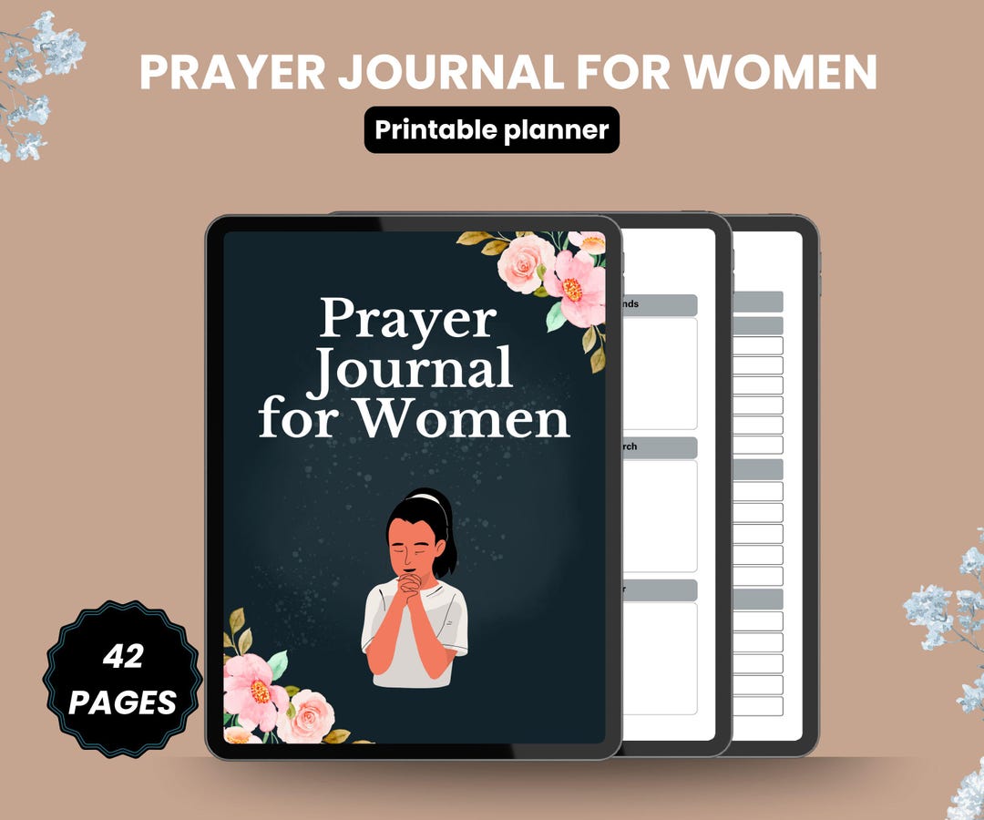 Printable Prayer Journal for Women: Christian Devotional Planner (42 ...