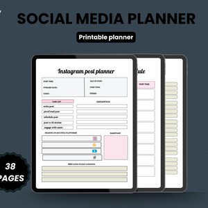 Editable Social Media Planner: 38-Page Canva Content Calendar (Digital Download)
