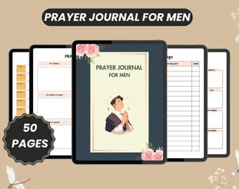 Men's Printable Prayer Journal: 50-Page Christian Devotional (PDF Download)