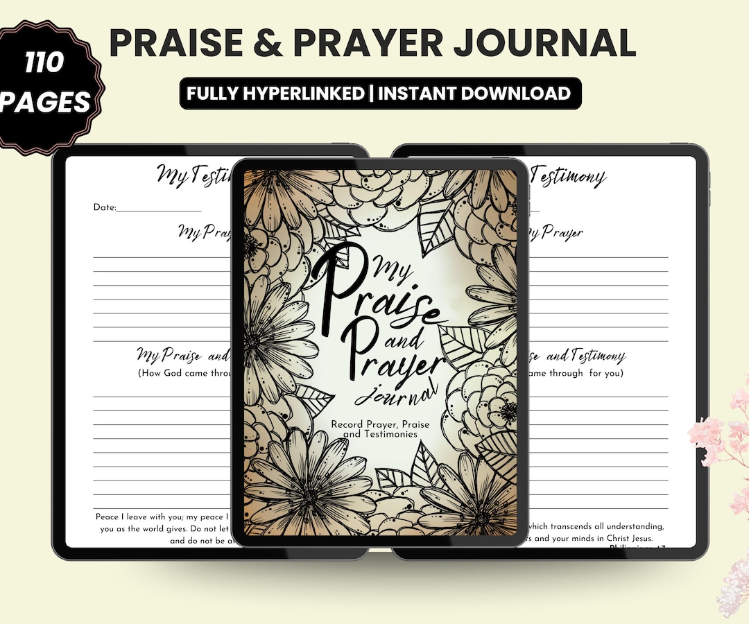 Printable Christian Prayer Journal: Daily Devotional Gratitude Guide ...