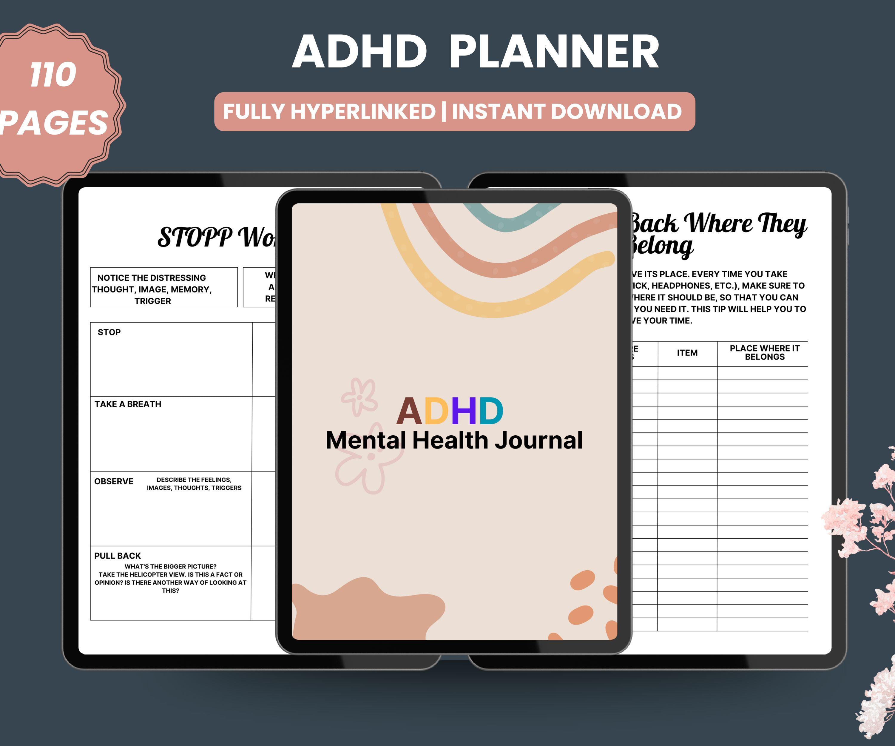 Mega ADHD Planner: Printable Daily Organizer for Focus & Productivity ...