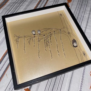 ORIGINAL picture - owls in tree beads