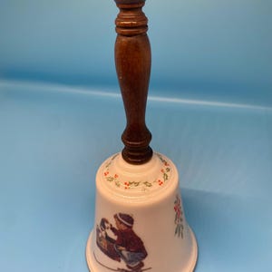 Vintage Norman Rockwell ‘A Boy Meets His Dog’ Christmas bell