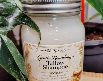 Grass-Fed Tallow Shampoo – Gentle, Sulfate-Free Hair Care for Dry Scalp