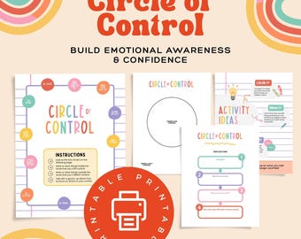 Actividad del Círculo de Control / Regulación emocional y habilidades de afrontamiento para niños (PDF) De 6 a 10 años