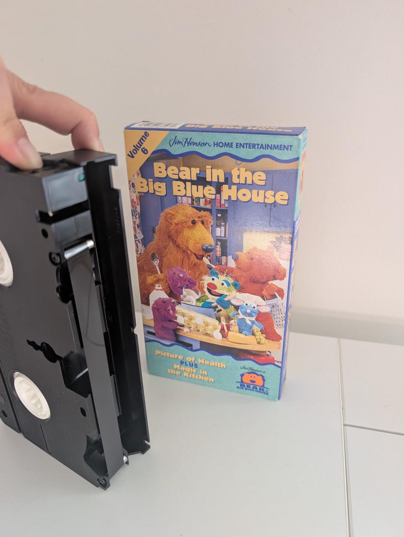Vintage 90s Bear in the Big Blue House VHS - Volume 6, Jim Henson ...