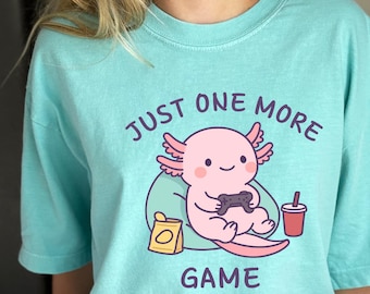 Axolotl Shirt Kids Leuke Gamer Axolotl Tee Grappig Dier Shirt Kids Gift Kawaii Salamander Shirt Peuter Jeugd Tee