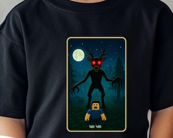 T-shirt Scary Deer, T-shirt 99 nachten, shirt Halloween-gamer, hoodie Scary Deer in The Forest, kinder-T-shirt 99 nachten, Halloween-kostuum 99 nachten