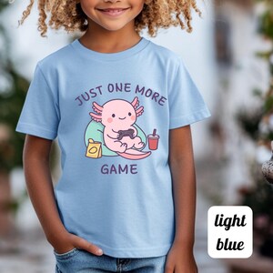 Axolotl Shirt Kids Leuke Gamer Axolotl Tee Grappig Dier Shirt Kids Gift Kawaii Salamander Shirt Peuter Jeugd Tee afbeelding 4