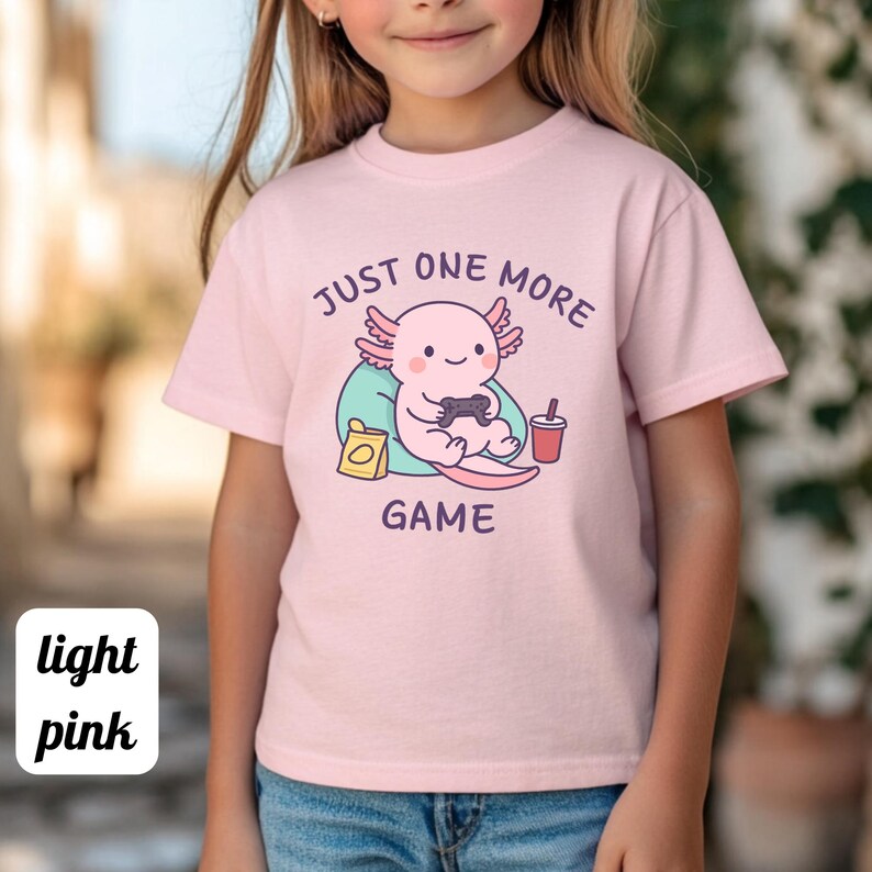 Axolotl Shirt Kids Leuke Gamer Axolotl Tee Grappig Dier Shirt Kids Gift Kawaii Salamander Shirt Peuter Jeugd Tee afbeelding 5