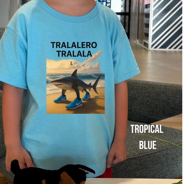 Italiensk Brainrot T-shirt, Tralaleo Tralala T-shirt för barn, Roblox rolig barntröja, TikTok trendtröja, rolig barn-/vuxentröja