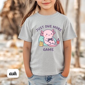 Axolotl Shirt Kids Leuke Gamer Axolotl Tee Grappig Dier Shirt Kids Gift Kawaii Salamander Shirt Peuter Jeugd Tee afbeelding 6