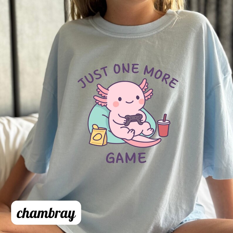 Axolotl Shirt Kids Leuke Gamer Axolotl Tee Grappig Dier Shirt Kids Gift Kawaii Salamander Shirt Peuter Jeugd Tee afbeelding 10