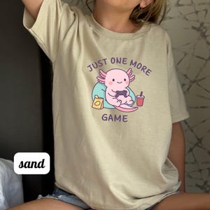Axolotl Shirt Kids Leuke Gamer Axolotl Tee Grappig Dier Shirt Kids Gift Kawaii Salamander Shirt Peuter Jeugd Tee afbeelding 8