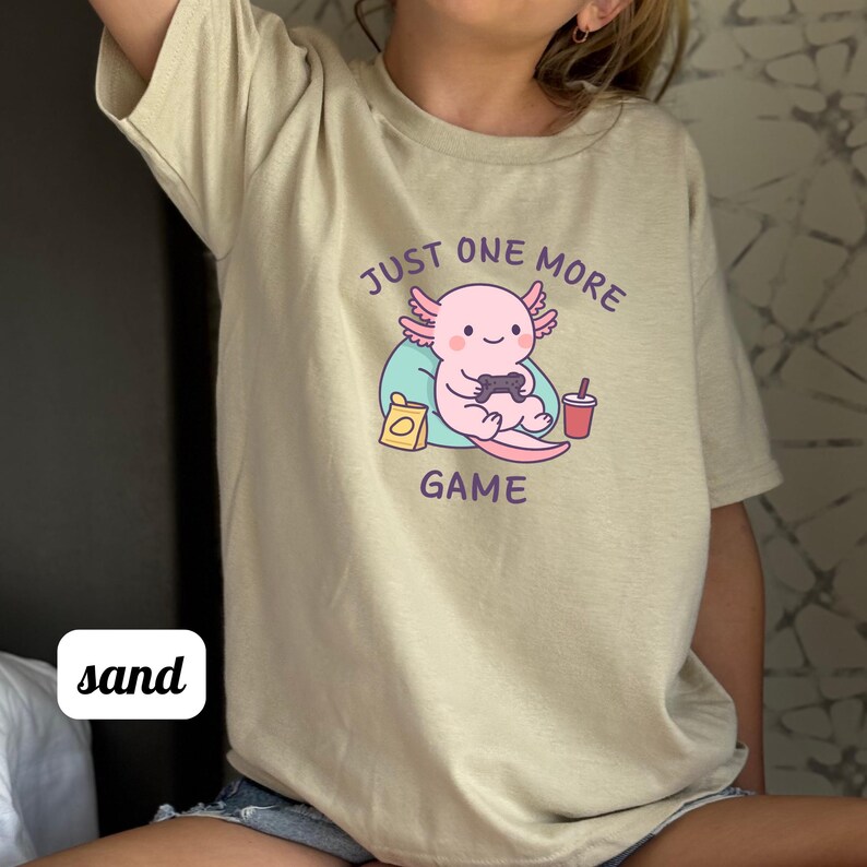 Axolotl Shirt Kids Leuke Gamer Axolotl Tee Grappig Dier Shirt Kids Gift Kawaii Salamander Shirt Peuter Jeugd Tee afbeelding 8