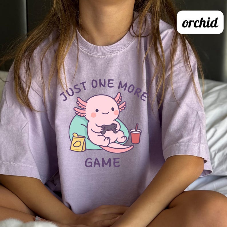 Axolotl Shirt Kids Leuke Gamer Axolotl Tee Grappig Dier Shirt Kids Gift Kawaii Salamander Shirt Peuter Jeugd Tee afbeelding 12