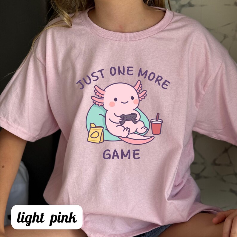 Axolotl Shirt Kids Leuke Gamer Axolotl Tee Grappig Dier Shirt Kids Gift Kawaii Salamander Shirt Peuter Jeugd Tee afbeelding 9