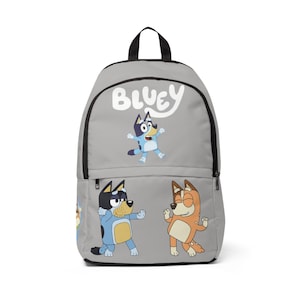 Sac à dos unisexe en tissu d'inspiration bleue, joli cartable de dessin animé, cadeau pour enfant, sac à dos élégant pour tous les jours, sac à dos ludique