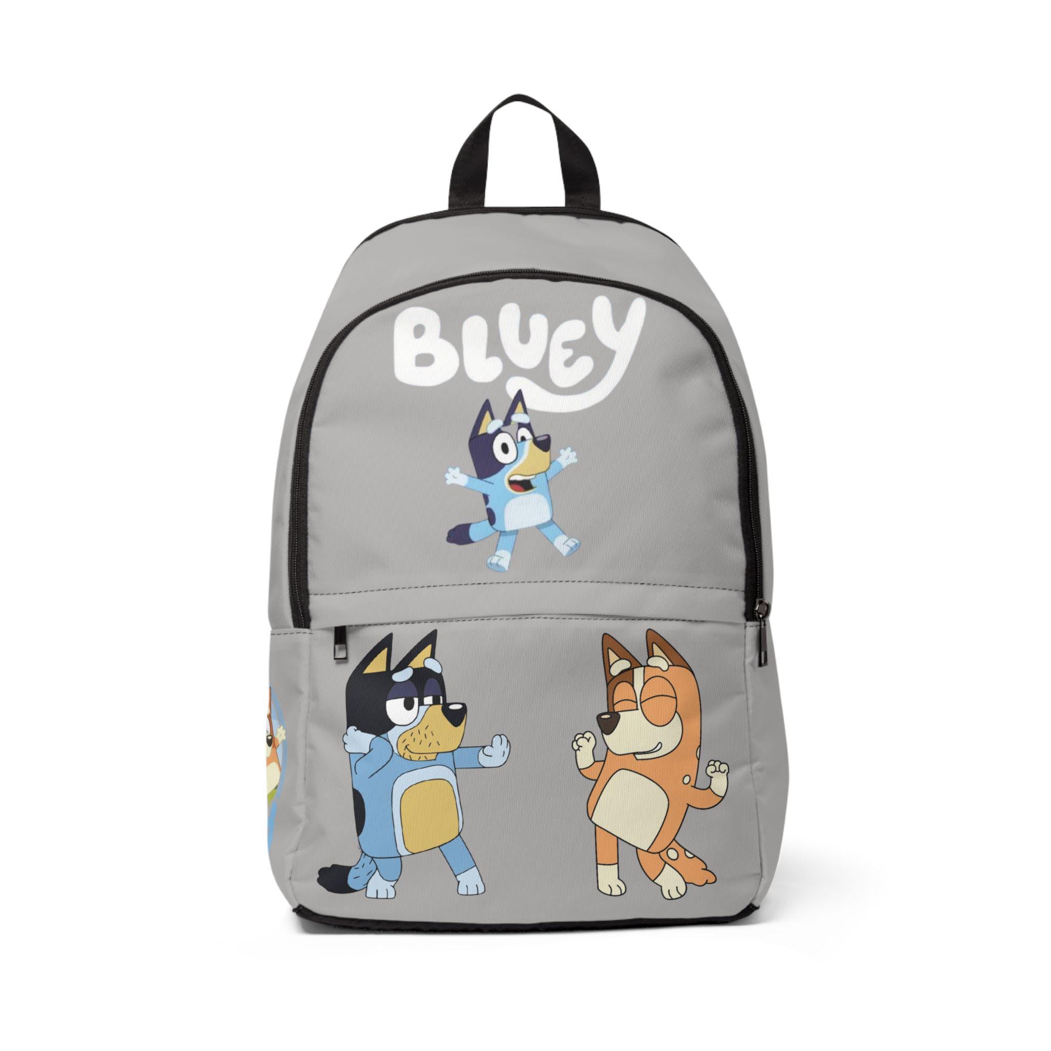 Bluey-Inspired Unisex Fabric Backpack, Cute Cartoon School Bag, Kids Gift, Stylish Daily Backpack, Playful Daypack