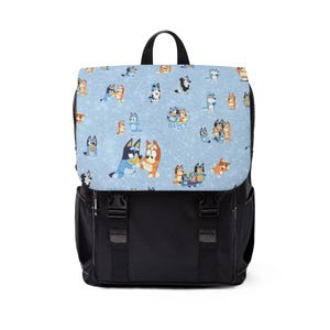 Sac à dos Bluey pour enfants, joli sac à main imprimé Bluey, idéal pour l'école, les jeux et les aventures en plein air, cadeaux pour les enfants